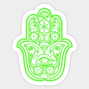 Hamsa Hand amulet. Hand of Fatima Sticker